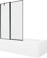 Mexen Vega stačiakampė vonia 160 x 70 cm su obudowa ir 1-durio širma 120 cm, juodas raštas - 550116070X9412117070