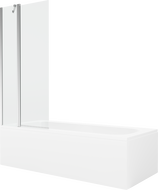 Mexen Vega stačiakampė vonia 170 x 70 cm su apdaila ir vienos durų sienele 80 cm, skaidri, chromas - 550117070X9408110100