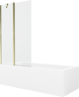 Mexen Vega stačiakampė vonia 170 x 70 cm su apdaila ir vienos dalies 100 cm sienele, permatoma, auksinė - 550117070X9410115000
