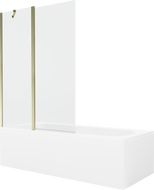 Mexen Vega stačiakampė vonia 170 x 70 cm su apdaila ir vienos dalies sienele 120 cm, skaidri, auksinė - 550117070X9412115000