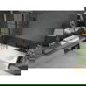 Mexen Vega stačiakampė vonia 180 x 80 cm su apdaila ir vieno sparno paravanu 100 cm, juodas raštas - 550118080X9410117077