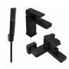 Mexen Mino R72 vonios rinkinys, juodas - 72403R72-70