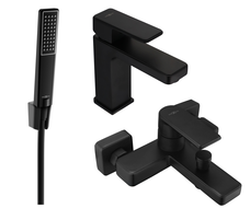 Mexen Mino R72 vonios rinkinys, juodas - 72403R72-70