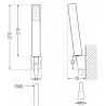 Mexen Mino R77 vonios rinkinio komplektas, juodas - 72403R77-70