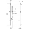 Mexen Mino DQ77 vonios rinkinys, juodas - 72413DQ77-70