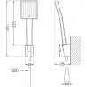 Mexen Mino R45 vonios komplektas, juodas - 72413R45-70