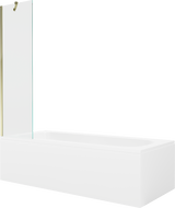 Mexen Vega stačiakampė vonia 150 x 70 cm su apdaila ir vienos durų 50 cm ekranu, skaidrus, auksinis - 550115070X9505000050