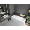 Mexen Vega stačiakampė vonia 170 x 70 cm su apdaila ir 1-duris širmeliu 90 cm, skaidri, auksinė - 550117070X9509000050