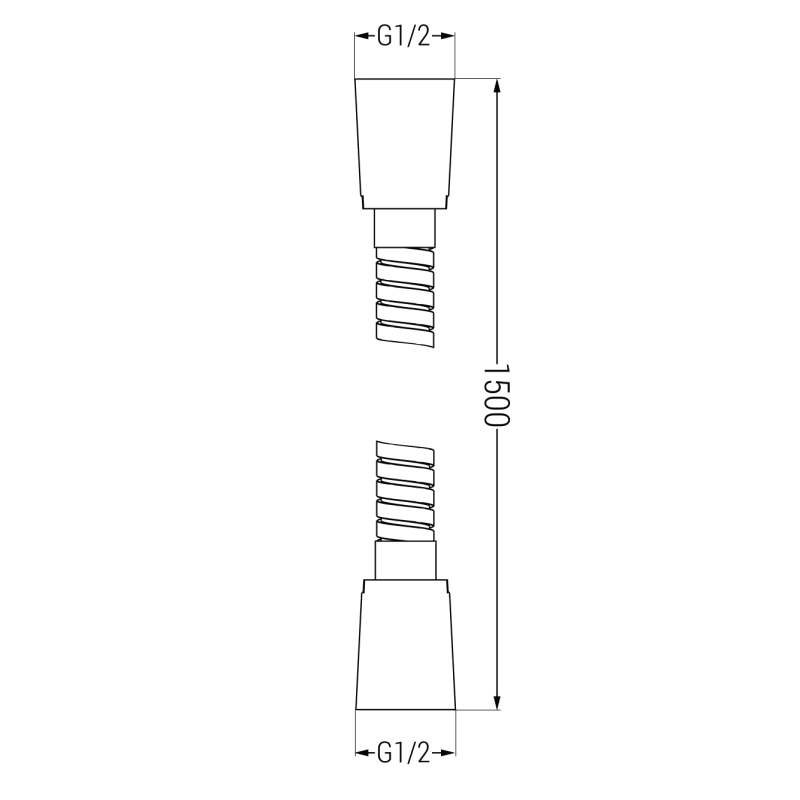 Mexen dušo žarna 150 cm, chromas - 79460-00
