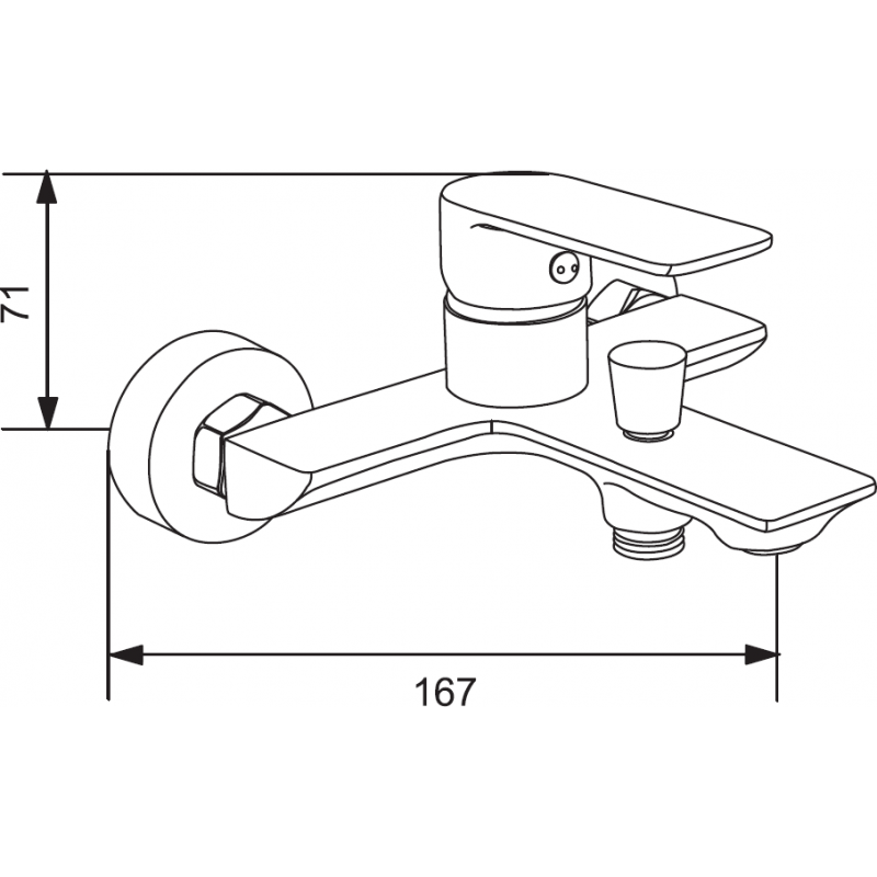 Mexen Alexa DS40 vonios komplektas, chromas - 71203DS40-00
