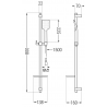 Mexen Alexa DQ62 vonios komplektas, Chromo - 71213DS62-00