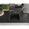 Mexen Vito Granitinė 1 skyrelio kriauklė su virtuviniu maišytuvu Duo, juoda/auksinė metalik - 6503-75-671701-07-B