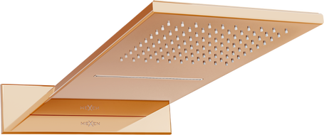 Mexen Waterfall slim tipo lietaus dušo galvutė 50 x 22 cm, Rožinio aukso - 79190-60