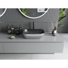 Mexen Rita praustuvė ant stalviršio 45 x 32 cm, juoda matinė/sidabrinis skalės raštas - 21084572
