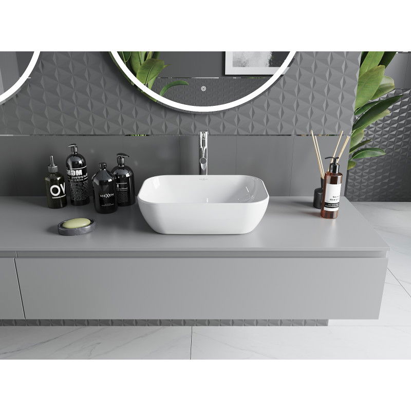 Mexen Rita praustuvas, montuojamas ant stalviršio, 45 x 32 cm, baltas - 21084500