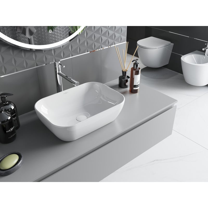 Mexen Rita praustuvas, montuojamas ant stalviršio, 45 x 32 cm, baltas - 21084500