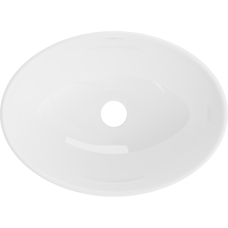 Mexen Elza stalviršio praustuvas 40 x 33 cm, baltas/auksinis žvynų raštas - 21014008