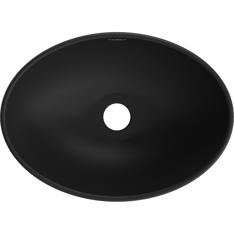 Mexen Elza ant stalviršio montuojamas praustuvas 40 x 33 cm, juodas matinis/sidabrinis žvynų raštas - 21014022