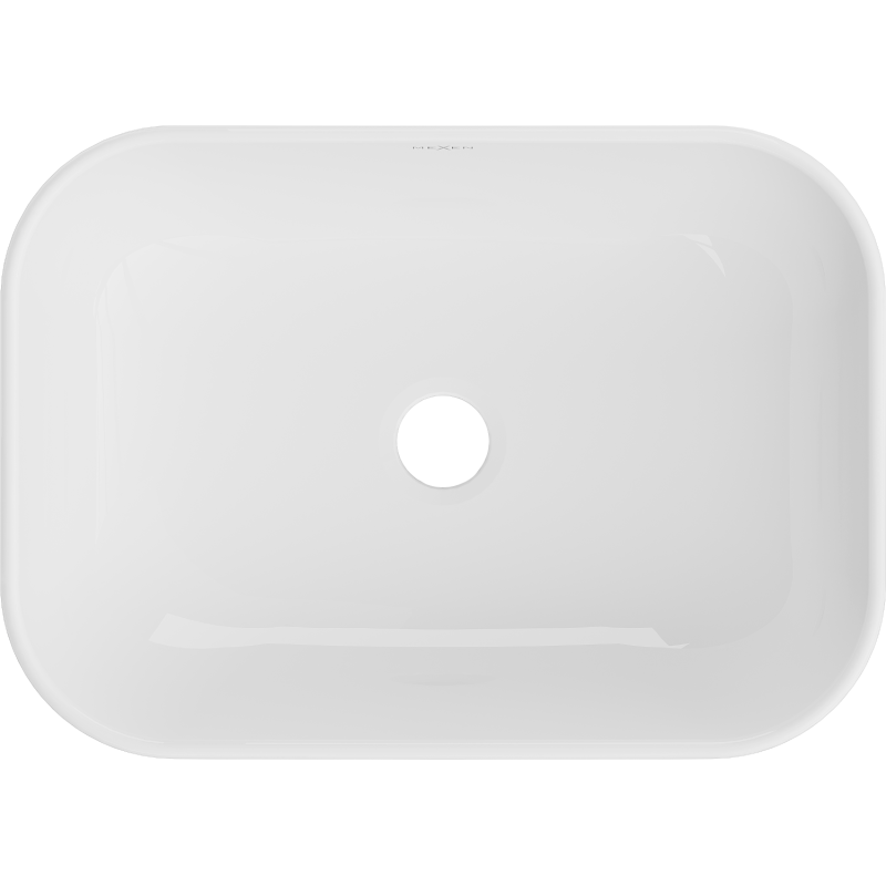 Mexen Rita stalviršio praustuvas 45 x 32 cm, baltas/auksinės linijos - 21084553