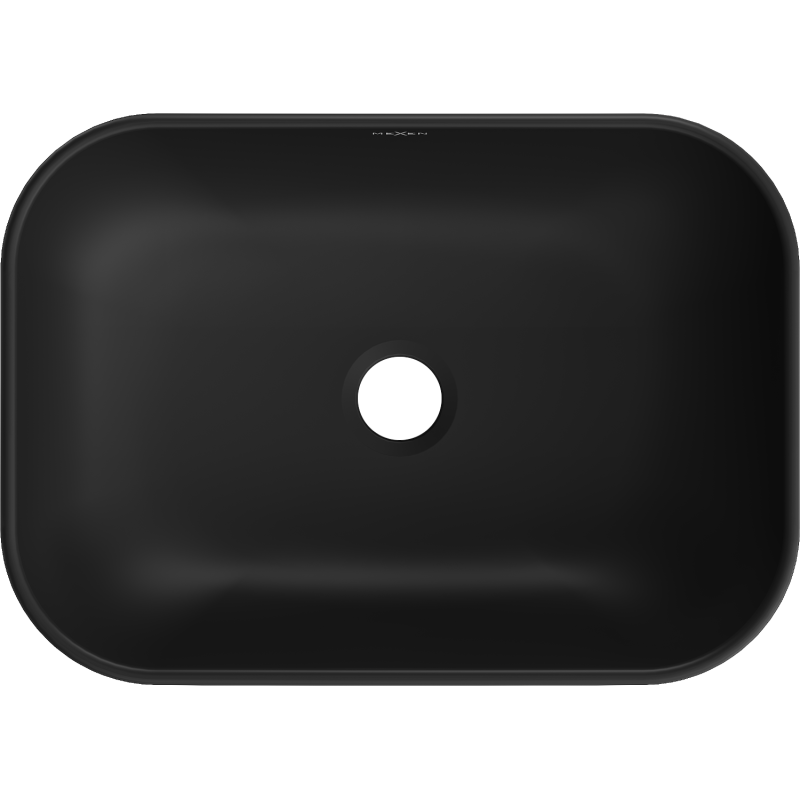 Mexen Rita praustuvo dubuo 45 x 32 cm, juodas matinis/sidabrinis linijų raštas - 21084573