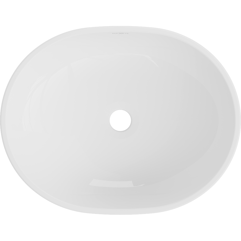 Mexen Viki praustuvas ant stalviršio 48 x 35 cm, baltas/auksinis su linijiniu raštu - 21054817