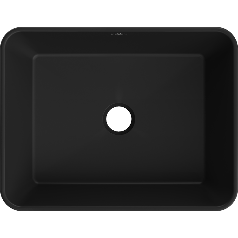 Mexen Catia stalviršio praustuvas 48 x 37 cm, juodas matinis/auksinis žvynų raštas - 21314878