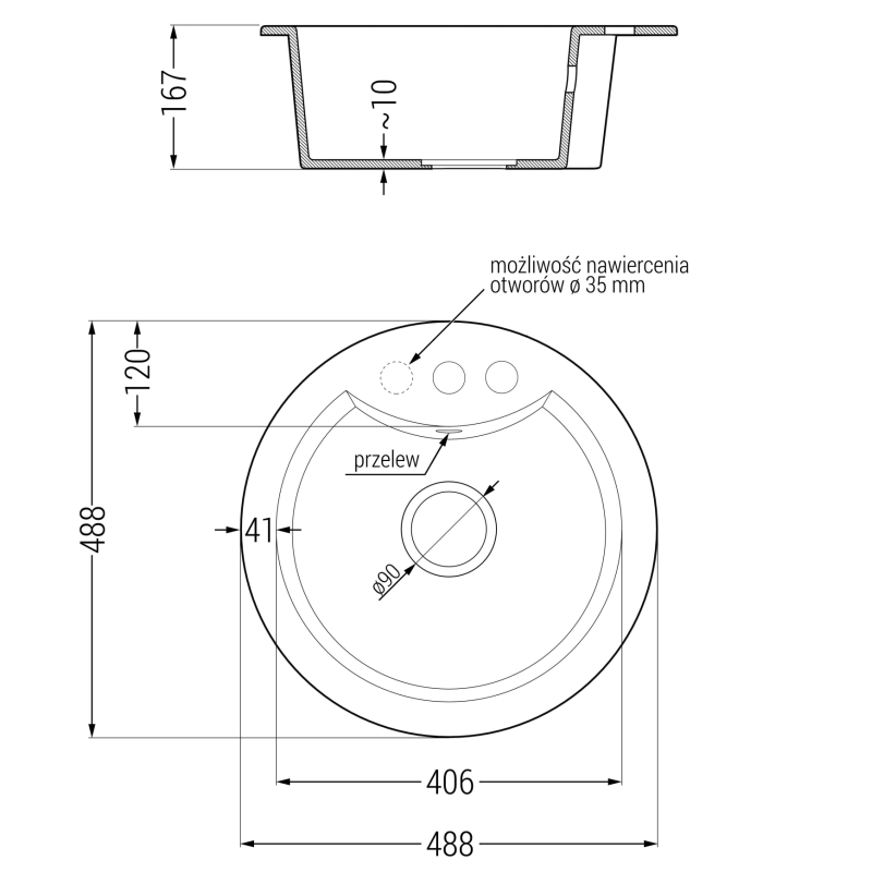 Mexen Diego 1 skyriuje granitinė plautuvė su Duo virtuviniu maišytuvu, juoda/sidabrinė metalikas - 6512-73-671701-70-B
