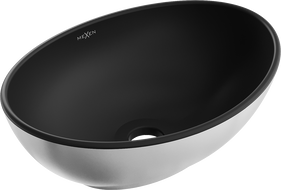 Mexen Elza praustuvė ant stalviršio 40 x 33 cm, juoda matinė/sidabrinė - 21014024