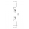 Mexen dušo žarna 150 cm, rožinis auksas - 79460-60