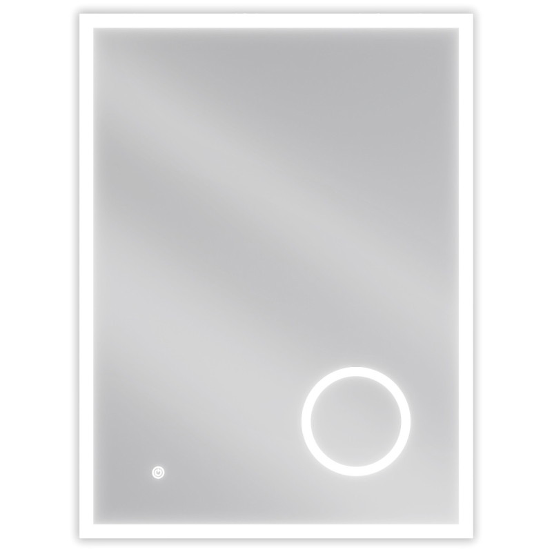 Mexen Kala apšviestas vonios veidrodis su kosmetiniu veidrodėliu 60 x 80 cm, LED 6000K, nuo rasos - 9820-060-080-611-00