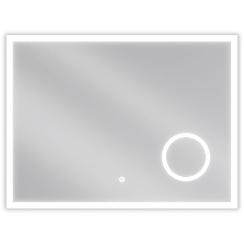 Mexen Kala apšviestas vonios veidrodis su kosmetiniu veidrodėliu 80 x 60 cm, LED 6000K, apsauga nuo garų - 9820-080-060-611-00