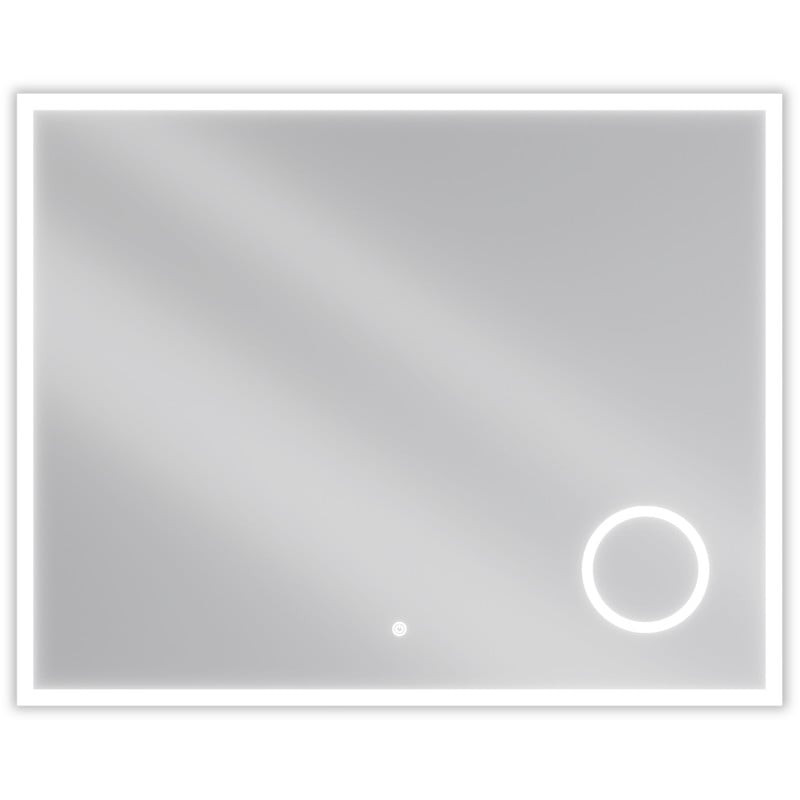 Mexen Kala veidrodinis vonios apšviestas veidrodis su kosmetiniu veidrodžiu 100 x 80 cm, LED 6000K, nuo rasos - 9820-100-080-61?