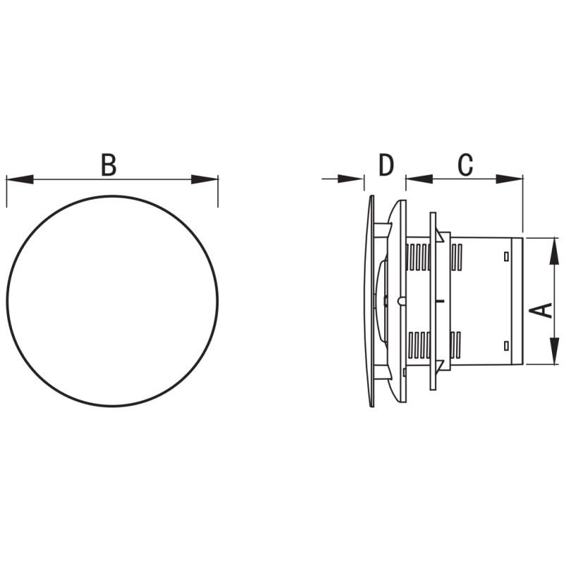 Mexen AXR 100 vonios ventiliatorius su laikmačiu, juodas - W9602-100T-70