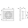 Mexen EXS 120 vonios ventiliatorius, baltas - W9604-125-00