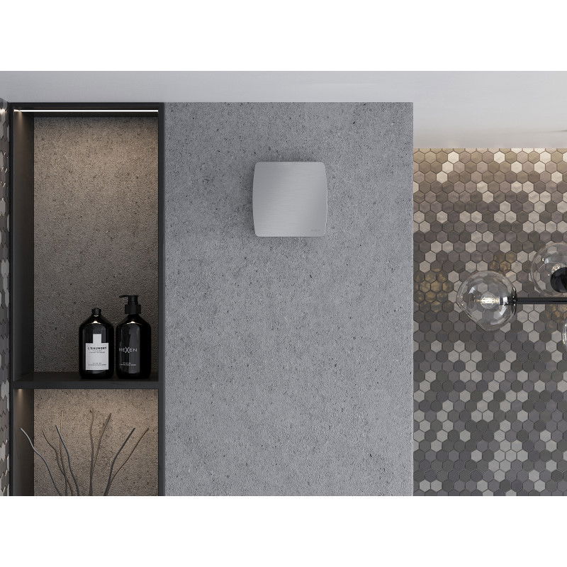 Mexen AXS 100 vonios ventiliatorius su drėgmės jutikliu, sidabrinis - W9601-100H-11