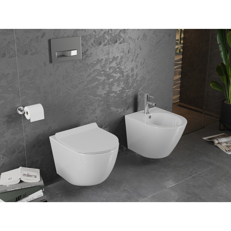 Mexen Lena wc dubuo, be ratlankio, su lėtai nusileidžiančiu dangčiu slim, duroplastikiniu, blizgi balta - 30224000