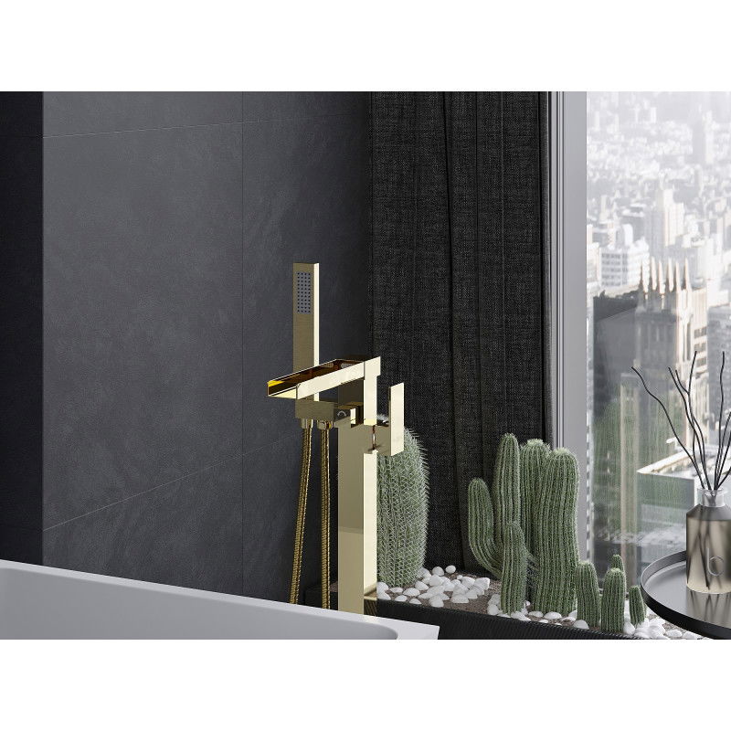 Mexen Algar laisvai stovinti vonios maišytuvas, auksinė - 75733-50