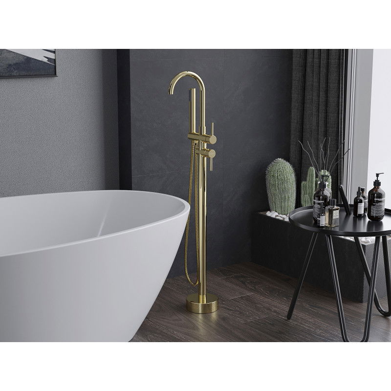 Mexen Alma laisvai stovinti vonios maišytuvas, auksinė - 75033-50