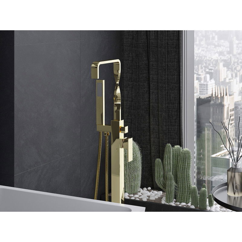 Mexen Avila laisvai stovintis vonios maišytuvas, auksinis - 75833-50