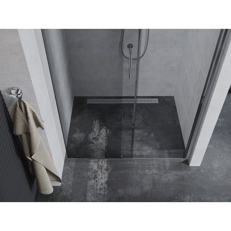 Mexen Apia stumdomos dušo durys 125 cm, permatomos, chromuotos - 845-125-000-01-00