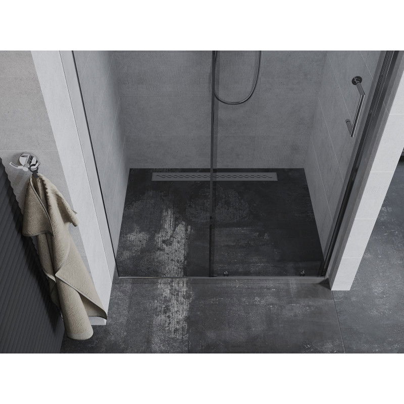 Mexen Apia stumdomos dušo durys 125 cm, permatomos, chromuotos - 845-125-000-01-00