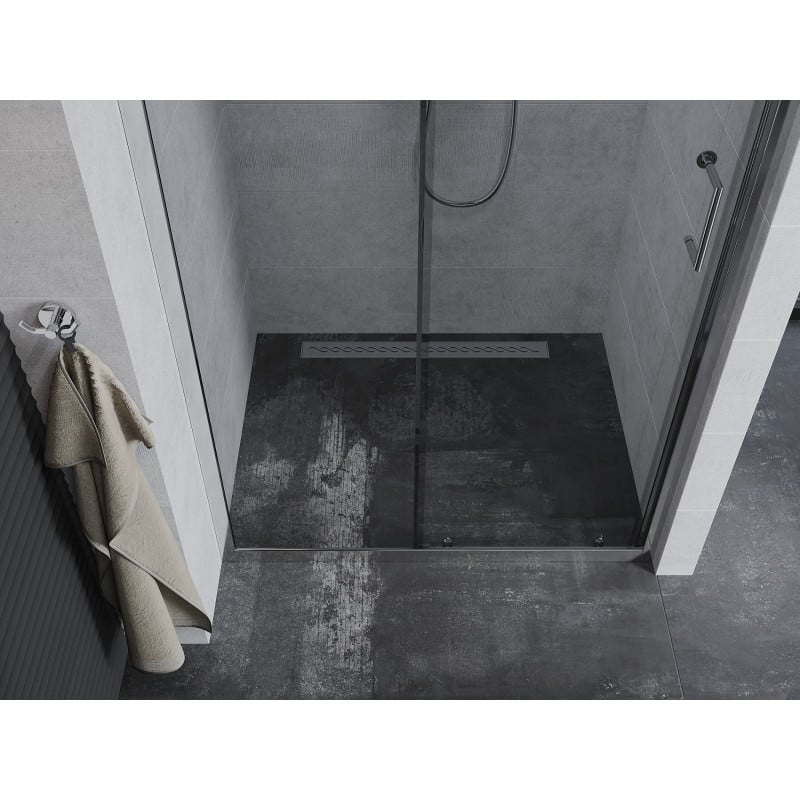 Mexen Apia stumdomos dušo durys 130 cm, skaidrios, chromas - 845-130-000-01-00