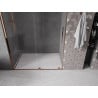 Mexen Velar stumdomos dušo durys 150 cm, skaidrios, rožinis auksas - 871-150-000-01-60