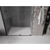 Mexen Velar stiklinės dušo durys 140 cm, permatomos, juodos - 871-140-000-01-70