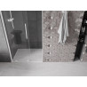 Mexen Velar 120 cm susistumiančios dušo durys, skaidrios, baltos - 871-120-000-01-20