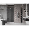 Mexen Velar 120 cm susistumiančios dušo durys, skaidrios, baltos - 871-120-000-01-20