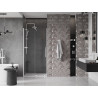 Mexen Velar 120 cm susistumiančios dušo durys, skaidrios, baltos - 871-120-000-01-20
