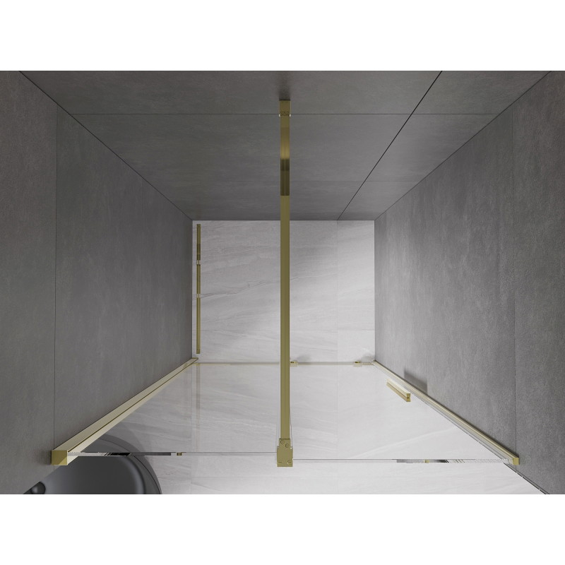 Mexen Velar stumenas slankiojančios dušo durys, 110 cm, skaidrus, auksinis - 871-110-000-01-50