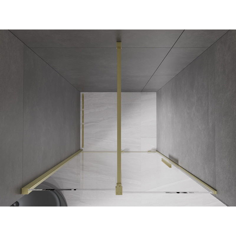 Mexen Velar 90 cm ilgio stumdomos dušo durys, skaidrios, šlifuotos auksinės - 871-090-000-01-55
