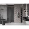 Mexen Velar stumdomos dušo durys 110 cm, Skaidrus, Juodas - 871-110-000-01-70